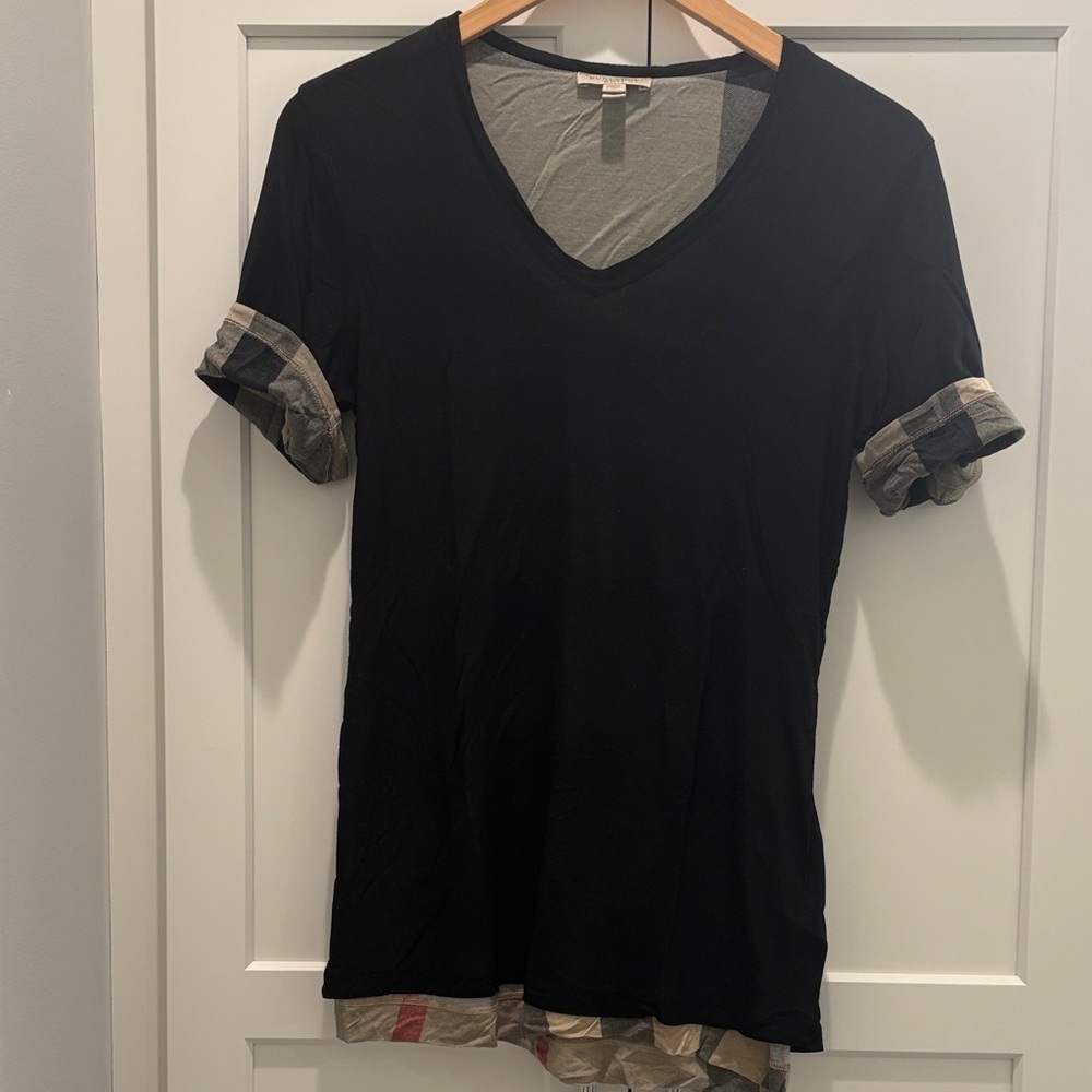 Burberry Brit Reversable Black V-Neck Tee